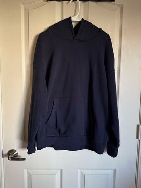 Classic Navy Women's Pullover Hoodie with Kangaroo Pocket